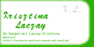 krisztina laczay business card